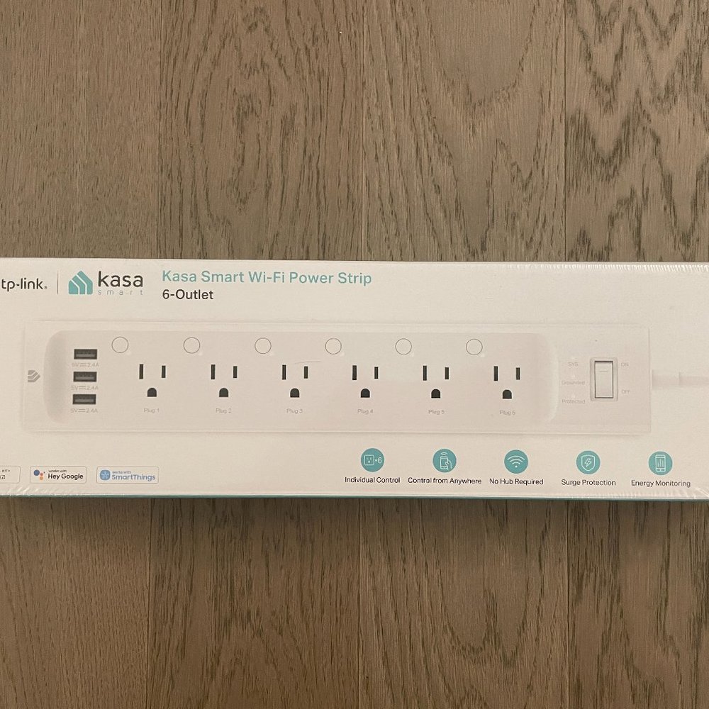 Kasa Smart Plug Power Strip HS300, Power Monitoring & Control